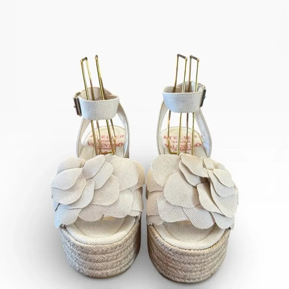 Valentino Garavani Atelier 03 Rose Edition Wedge Sandals EU 37.5 US 7.5